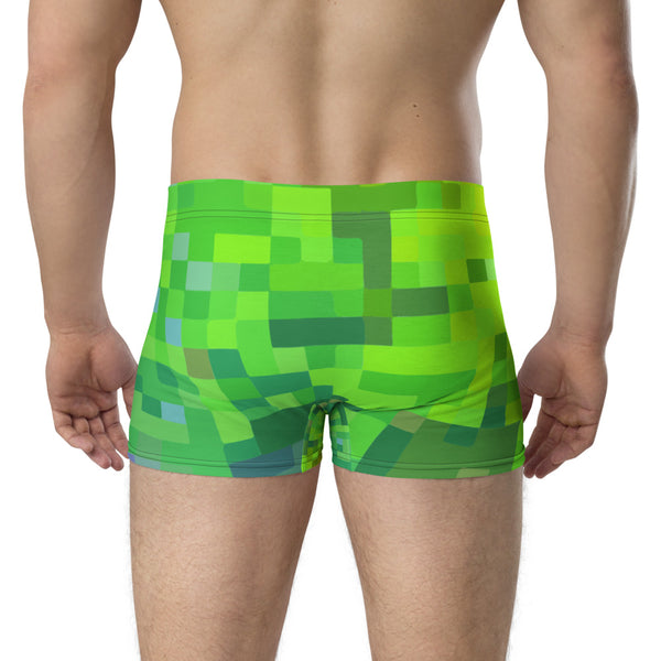 LGBT green patterned male boxer briefs underwear