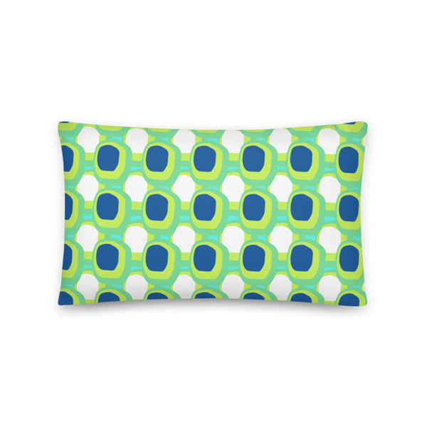 Green Blue Abstract Peacock Style Sofa Cushion Throw Pillow