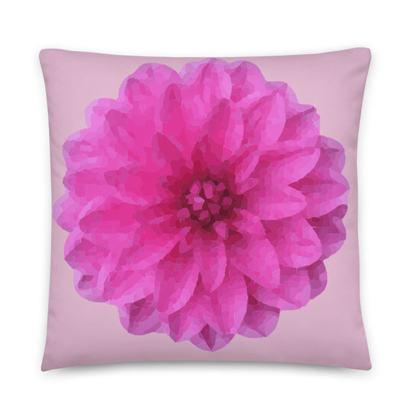 Abstract pink flower cushion or pillow on pink background