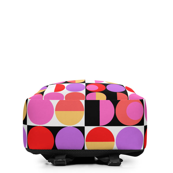 Multicolored Bauhaus Retro Abstract Memphis Style minimalist backpack