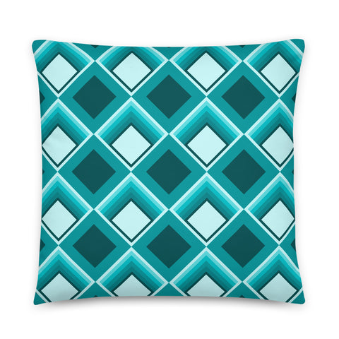 Taupe Geometric 60s Style Print sofa cushion or throw pillow