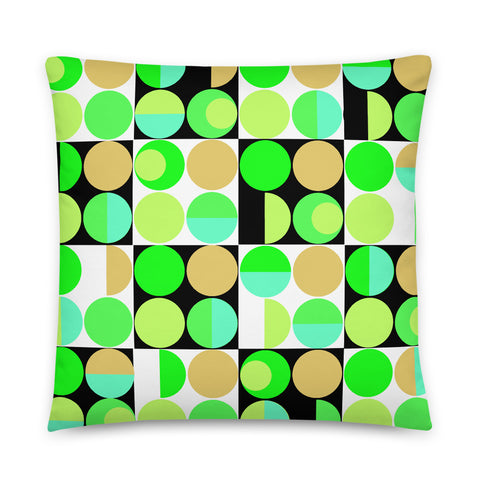 Yellow Bauhaus Retro Abstract Memphis Style Sofa Cushion Throw Pillow