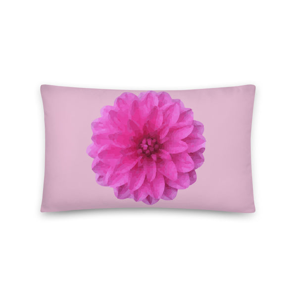 Abstract pink flower cushion or pillow on pink background