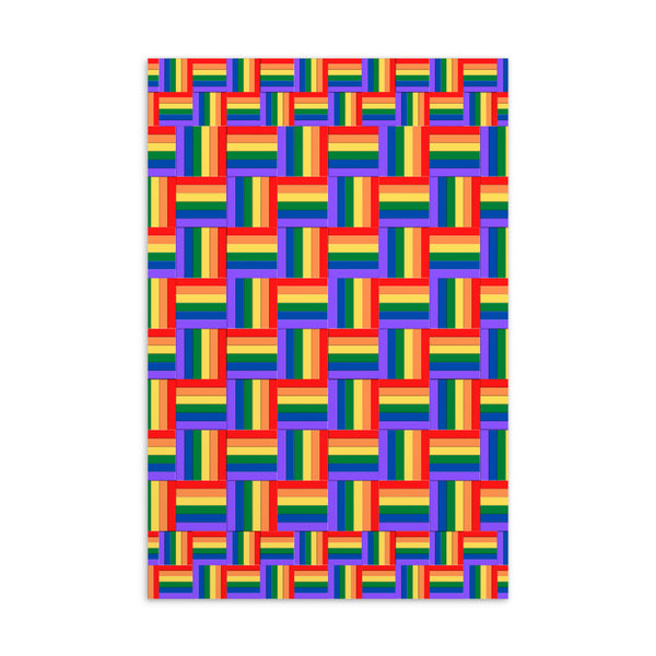 Geometric LGBT Rainbow Flag Postcard