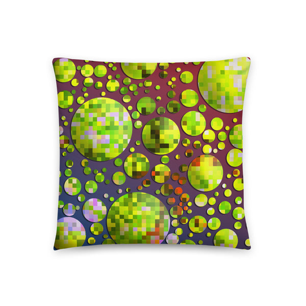 Life Universe Everything Retro Planet Yellow Pattern - Sofa Cushion or Pillow