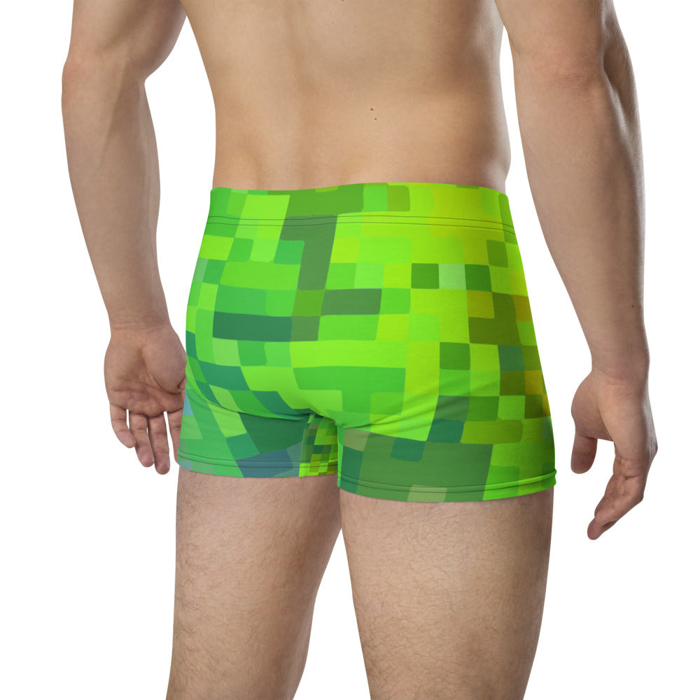 LGBT green patterned male boxer briefs underwear