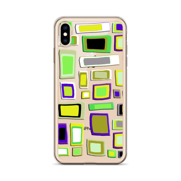 iPhone Case | Colorful Squares and Rectangles Yellow Pattern
