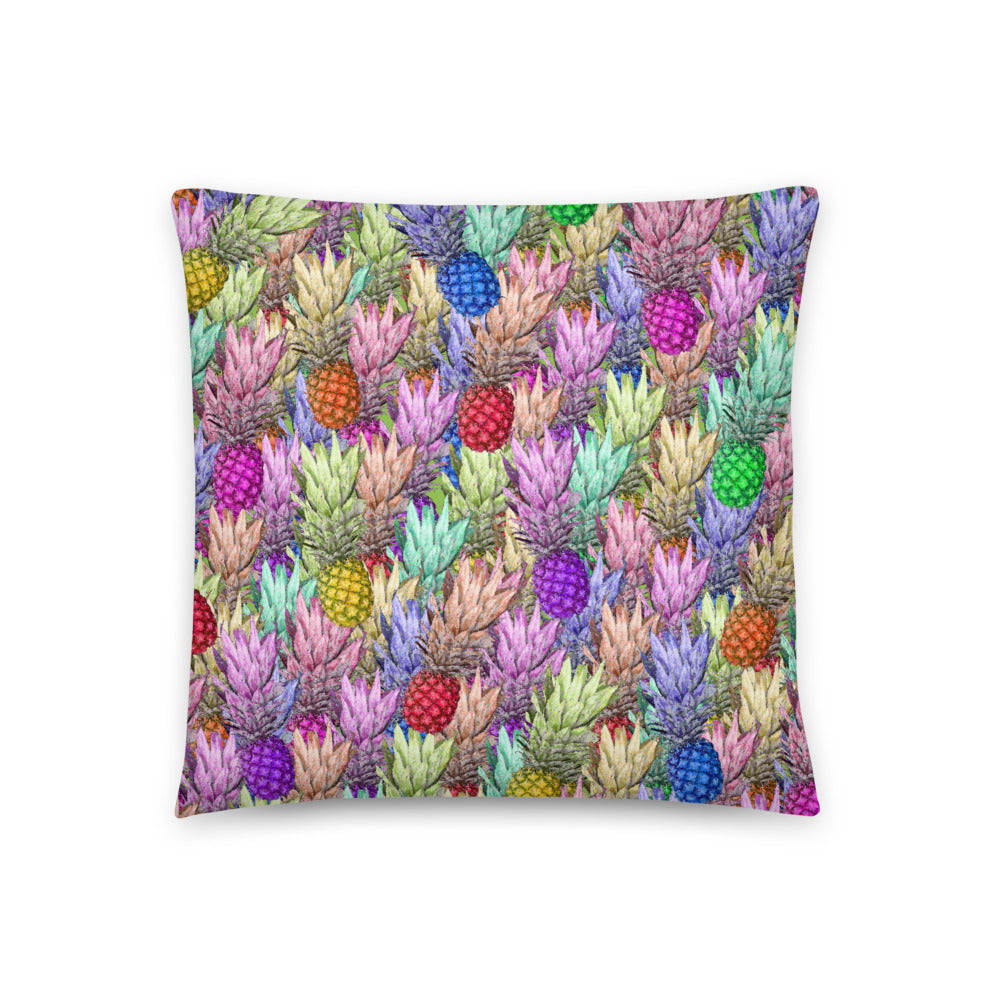 Colorful Multicolored Pineapple Design Sofa Cushion or Throw Pillow