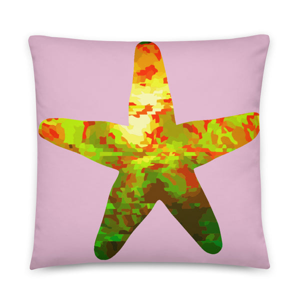starfish cushion or pillow with pink background