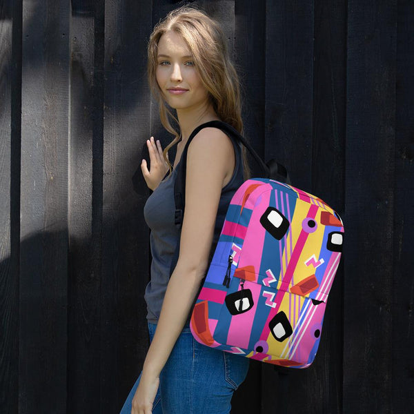 Backpack | Crazy Underworld multicolored retro abstract pattern