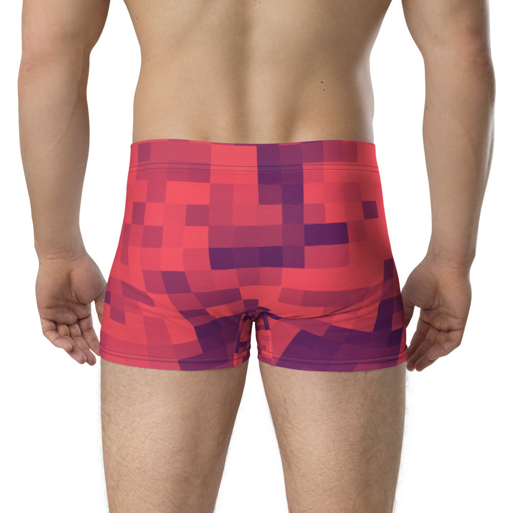 LGBT red patterned male boxer briefs underwear