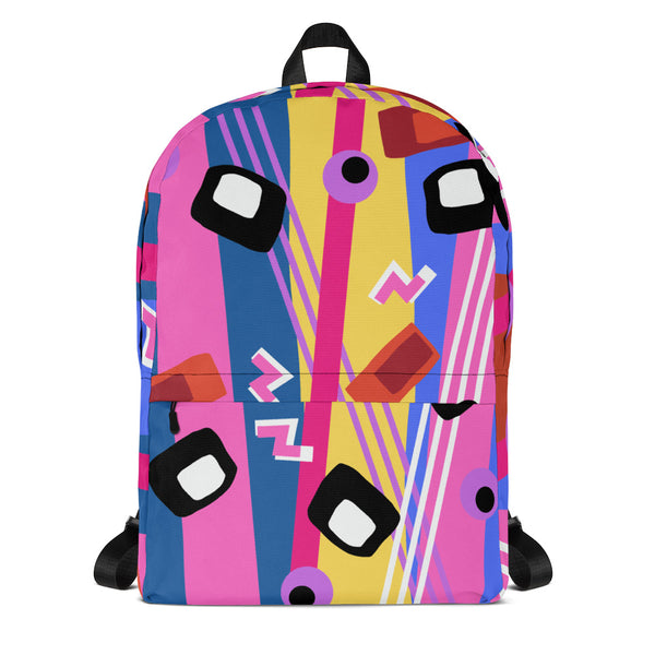 Backpack | Crazy Underworld multicolored retro abstract pattern
