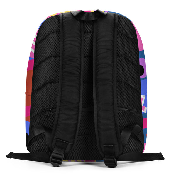 Minimalist Backpack | Crazy Underworld retro style abstract pattern