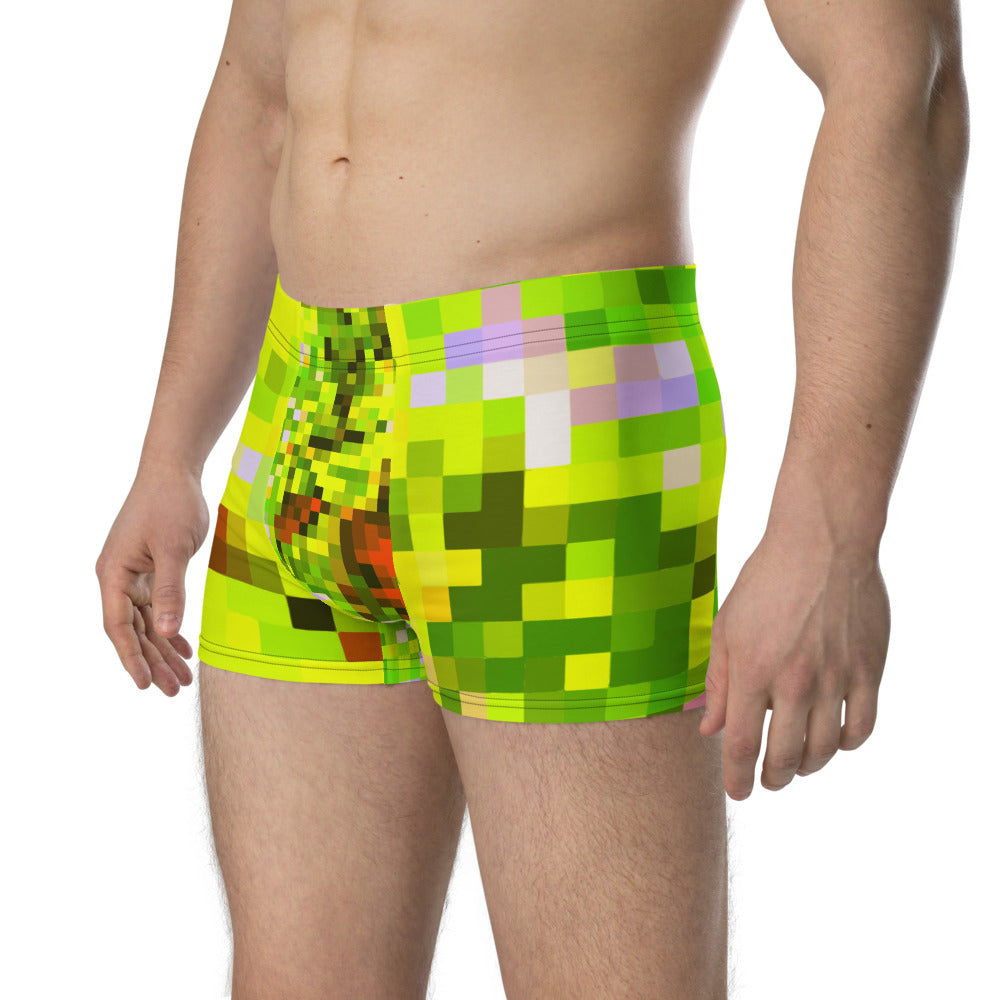 LGBT yellow checked male boxer briefs underwear