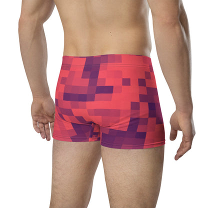 LGBT red patterned male boxer briefs underwear