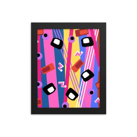 Framed Photo Paper Poster - Crazy Underworld Abstract Pattern