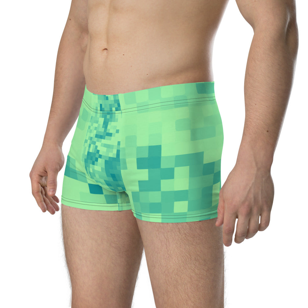 LGBT Mens Boxer Briefs - Green Checked