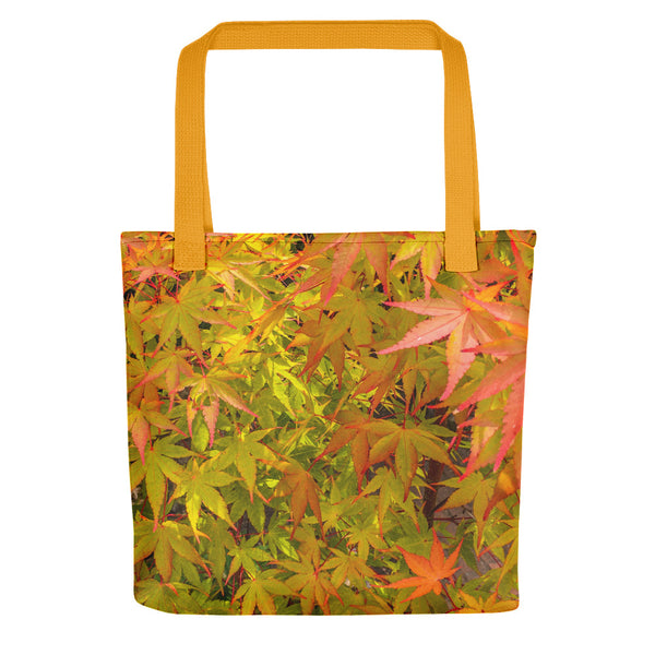 Sunset Maple tote bag with yellow handle