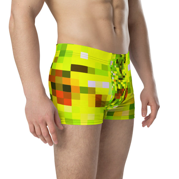 LGBT yellow checked male boxer briefs underwear