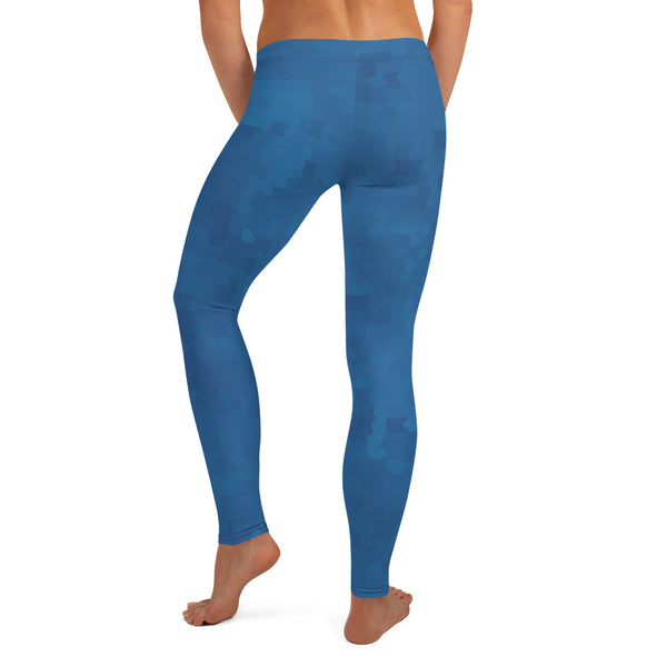 Deep blue patterned leggings