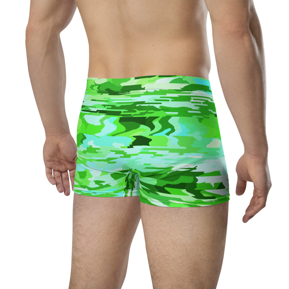 LGBT turquoise green patterned male boxer briefs underwear