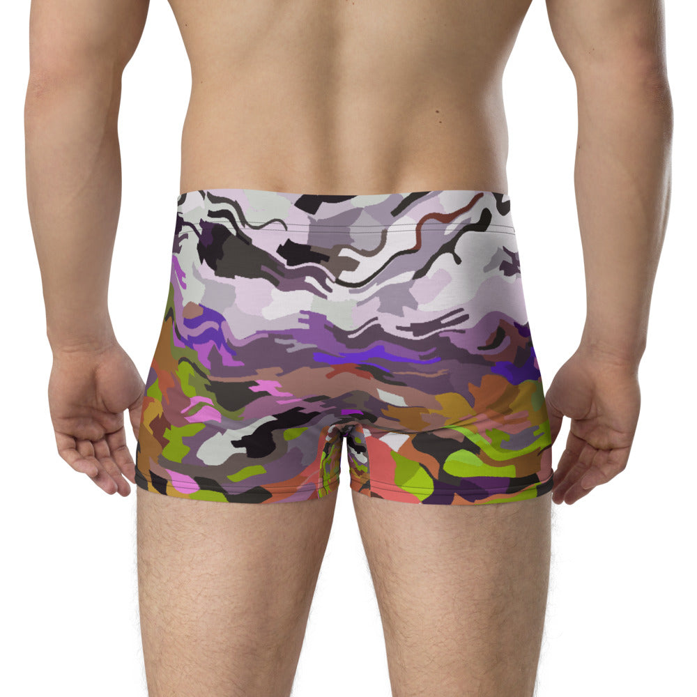 LGBT purple rainbow patterned male boxer briefs underwear