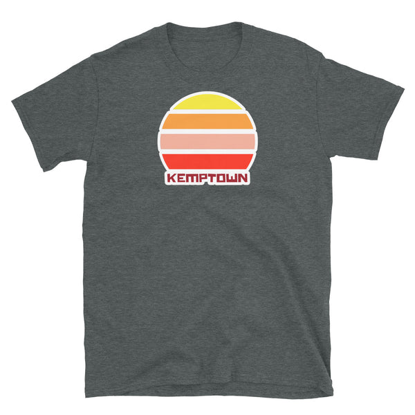 vintage sunset style t-shirt entitled Kemptown in dark heather