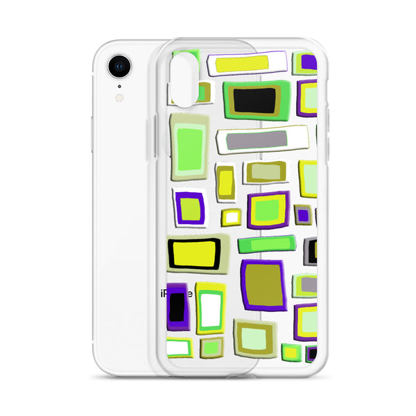 iPhone Case | Colorful Squares and Rectangles Yellow Pattern