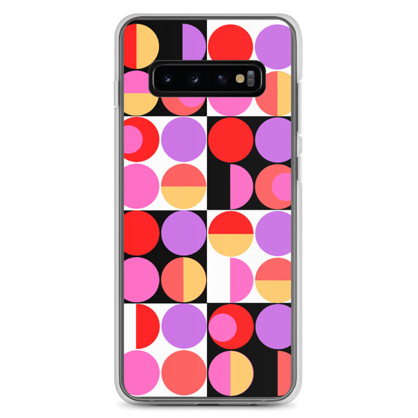 Bauhaus pink retro abstract Memphis style Samsung phone case