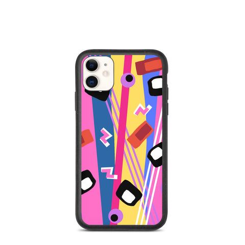 Biodegradable Phone Case | Crazy Underworld retro style abstract pattern