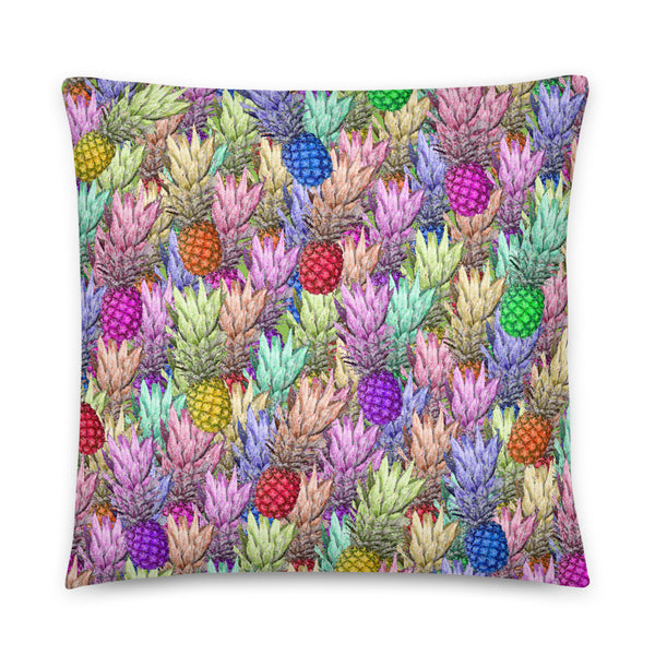 Colorful Multicolored Pineapple Design Sofa Cushion or Throw Pillow