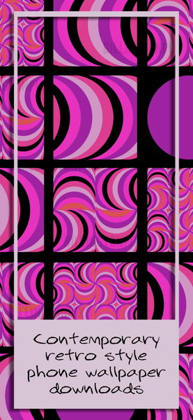 Phone Wallpaper Download | Pink 70s Tiles