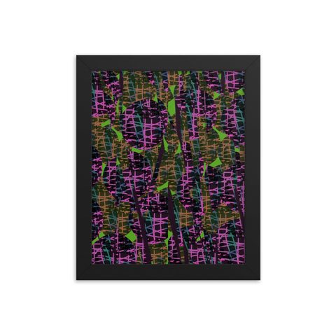 Pink Patterned Framed Paper Poster Art | Subatomic Planetary Collection