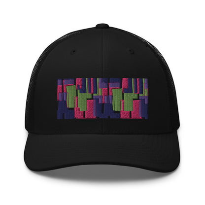 Gorra de camionero | Estilo rosa de los años 60 | Geométrica de mediados de siglo