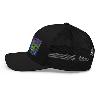 Gorra de camionero | Estilo verde de los años 60 | Geométrica de mediados de siglo