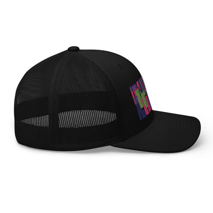 Gorra de camionero | Estilo rosa de los años 60 | Geométrica de mediados de siglo