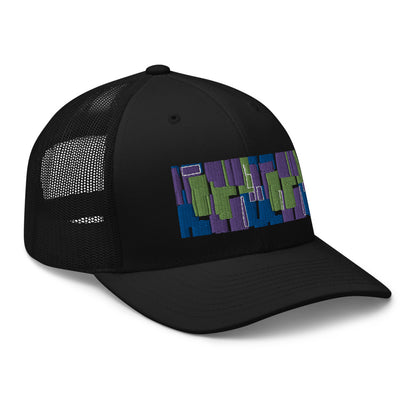 Gorra de camionero | Estilo verde de los años 60 | Geométrica de mediados de siglo