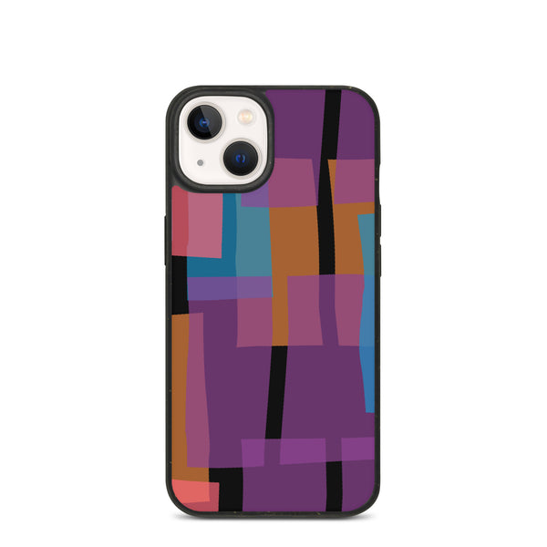 Patterned Biodegradable Phone Case | Multicolored 60s Style | Mid-Century Geometric