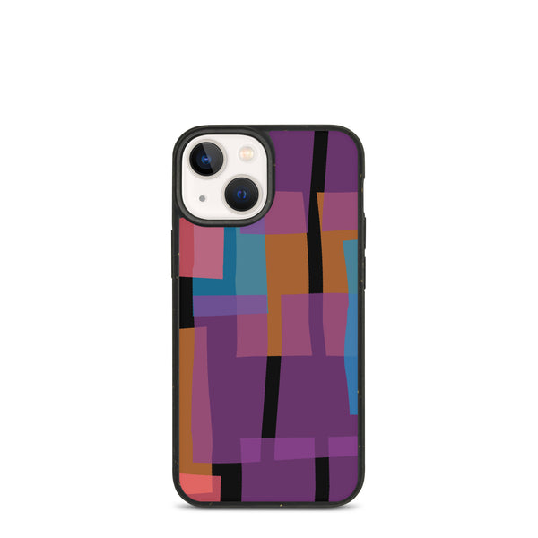 Patterned Biodegradable Phone Case | Multicolored 60s Style | Mid-Century Geometric