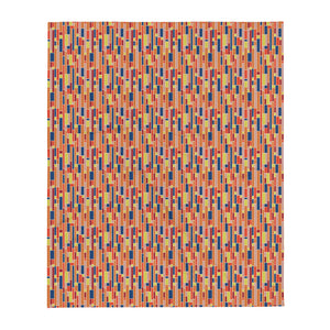 multicolored retro Mid Century Modern Patterned Stripes throw blanket