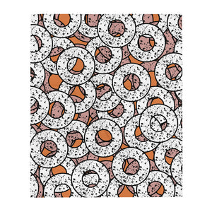 Orange Patterned Throw Blanket | Splattered Donuts Collection