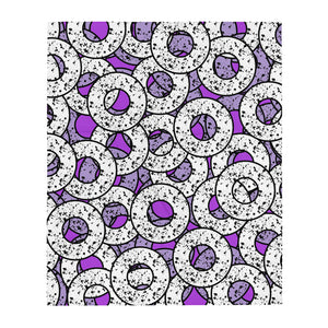 Purple Patterned Throw Blanket | Splattered Donuts Collection