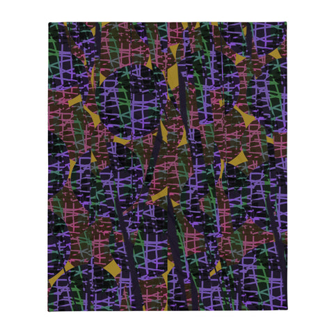 Purple Patterned Throw Blanket | Subatomic Planetary Collection