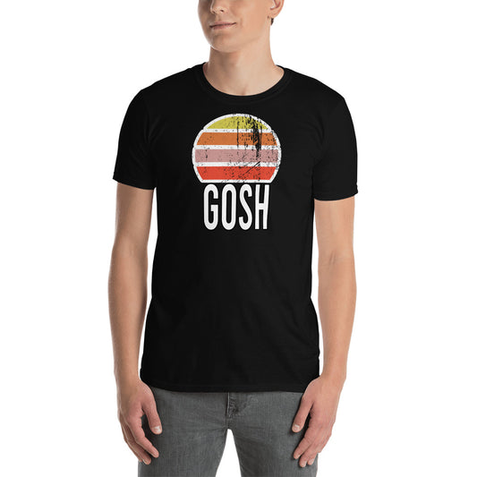 Gosh – Kurzärmeliges Unisex-T-Shirt mit Vintage-Sonnenuntergang