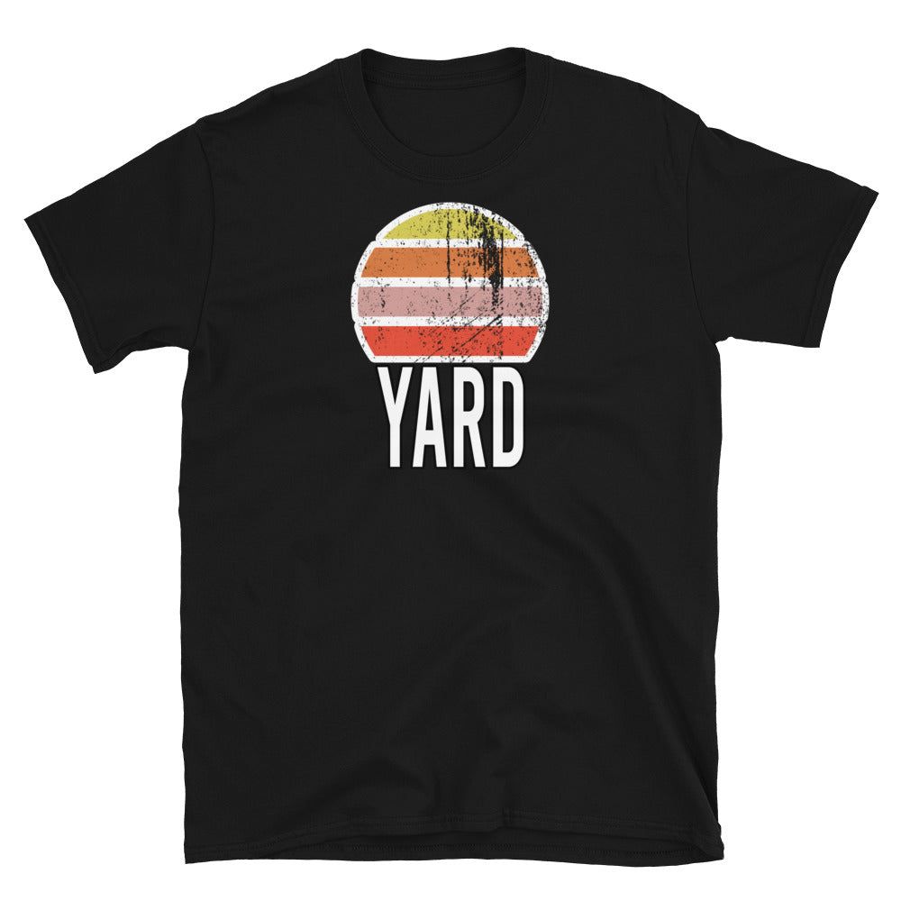 Yard – Vintage – Kurzärmeliges Unisex-T-Shirt mit Sonnenuntergangs-Print