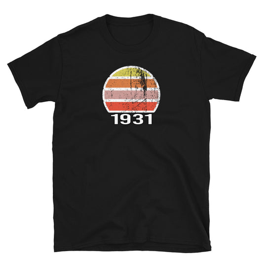 Kurzärmeliges Unisex-T-Shirt im Vintage-Stil zum Geburtstag von 1931