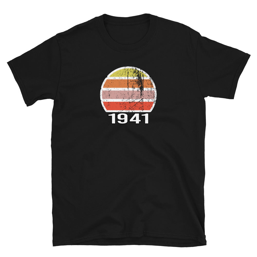 Kurzärmeliges Unisex-T-Shirt im Vintage-Stil zum Geburtstag von 1941