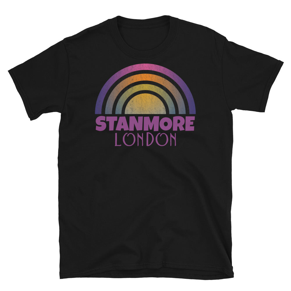 Stanmore London – T-Shirt mit Retrowave-Grafik