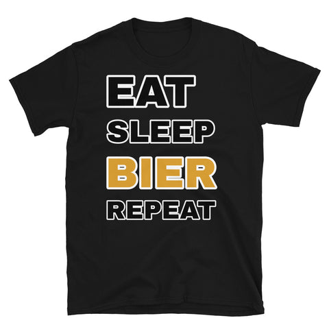 Eat Sleep Bier Repeat Slogan T-Shirt