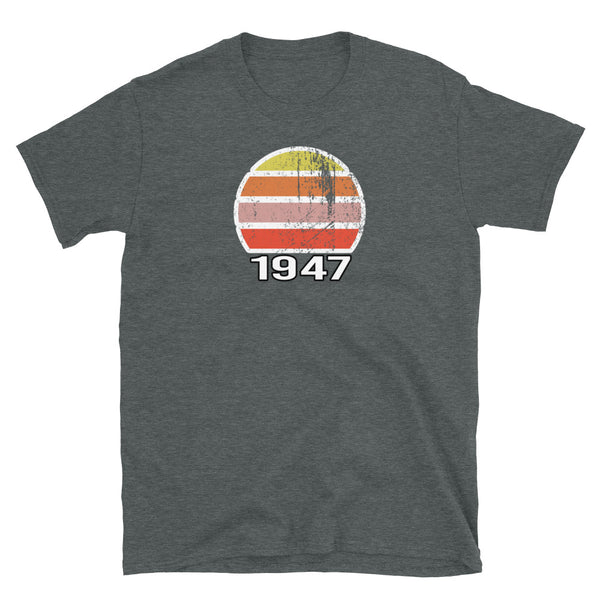 1947 Birthday Year T-Shirt | Vintage Style Short-Sleeve Unisex